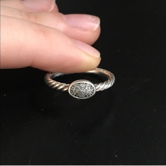 David Yurman Jewelry - David Yurman Petite Pave Oval Ring with Diamonds
